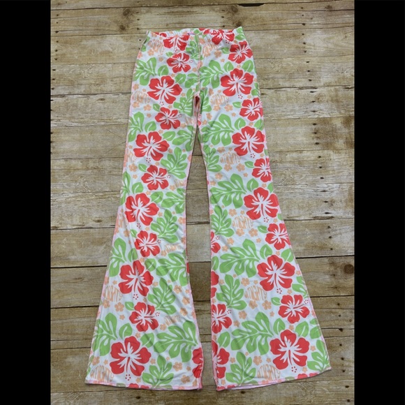 omighty Pants - NWT OMIGHTY SSENSE Exclusive White Floral Hibiscus Trousers